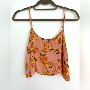 Floral crop tank top
